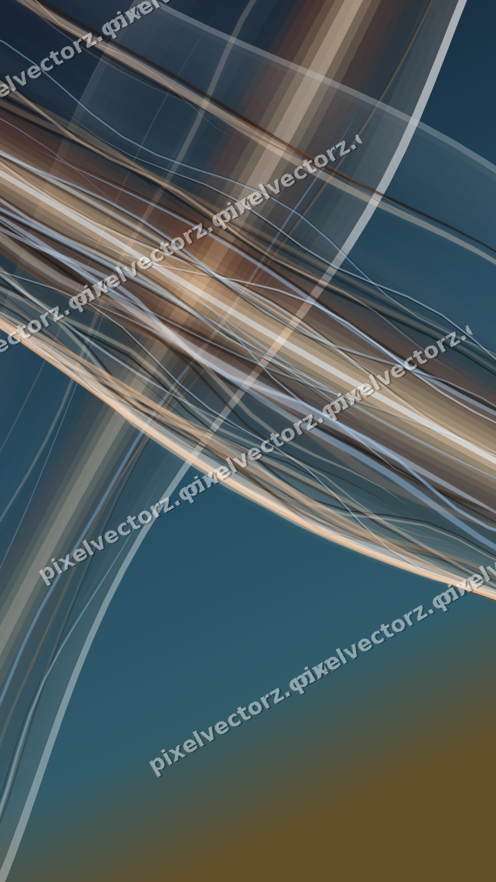 Abstract glass arc in dark teal and orange