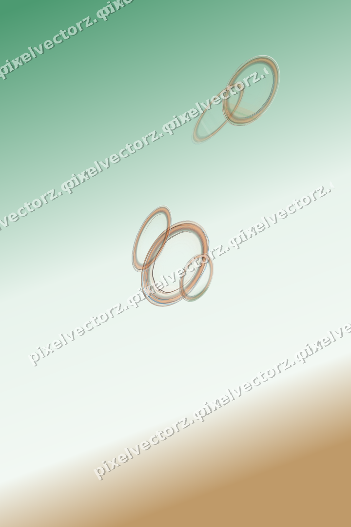 Abstract glass arc in dark green and orange
