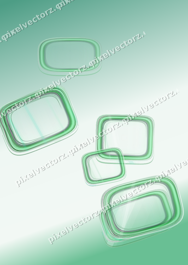 Abstract glass arc in green and teal