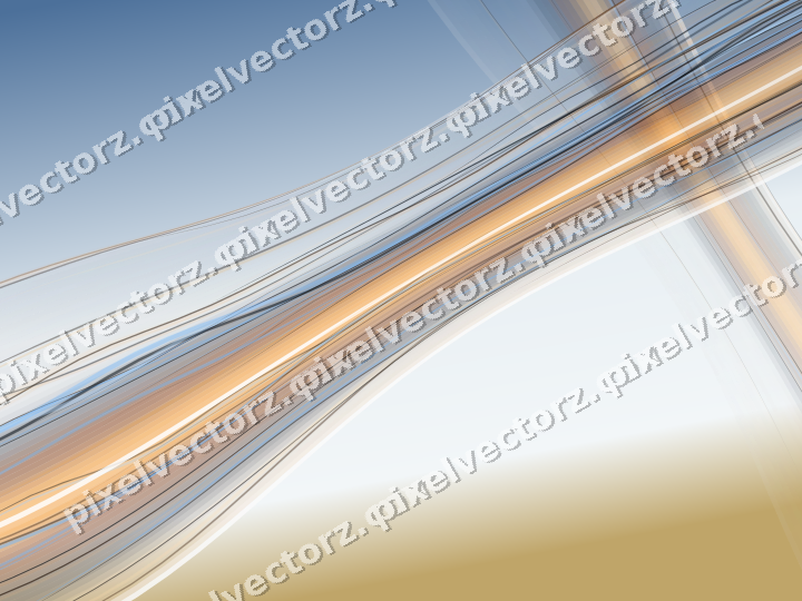 Abstract glass arc in orange and amber