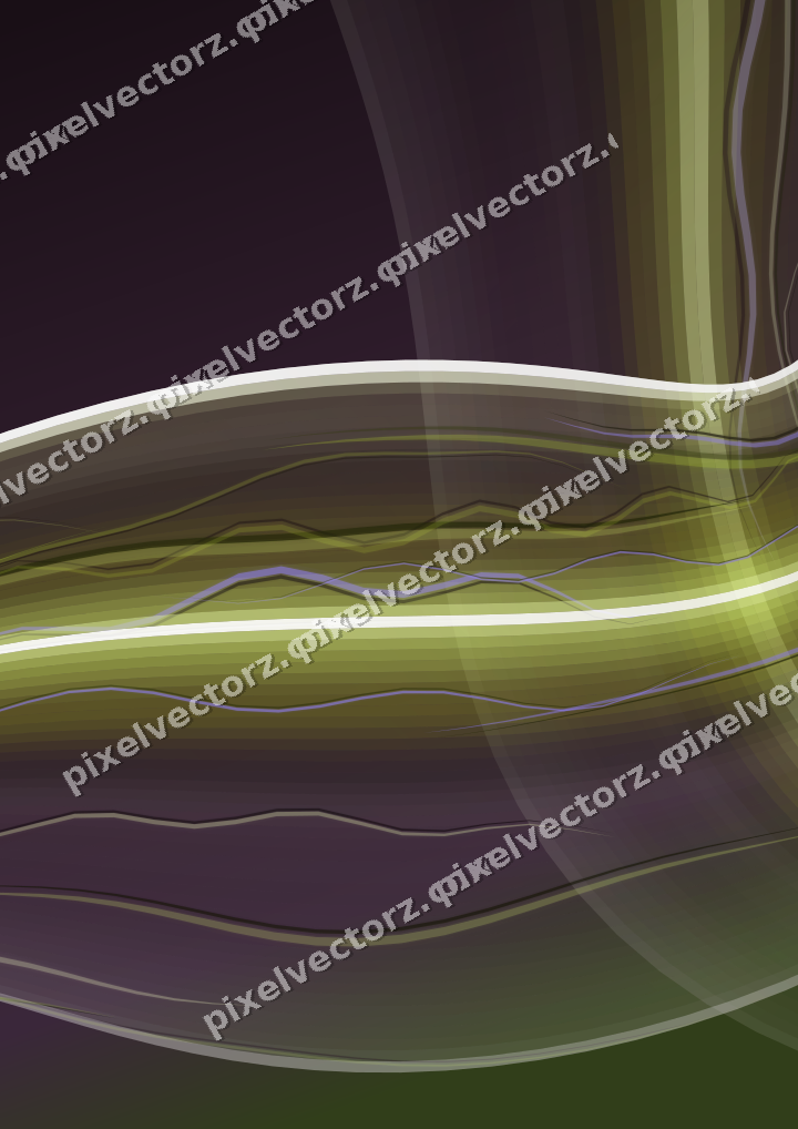 Abstract glass arc in dark magenta and lime