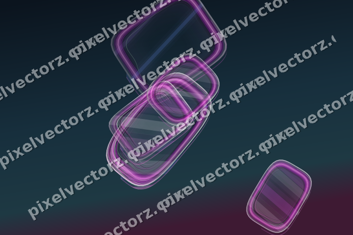 Abstract glass arc in purple and blue