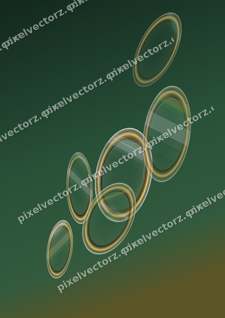 Abstract glass arc in amber and dark green
