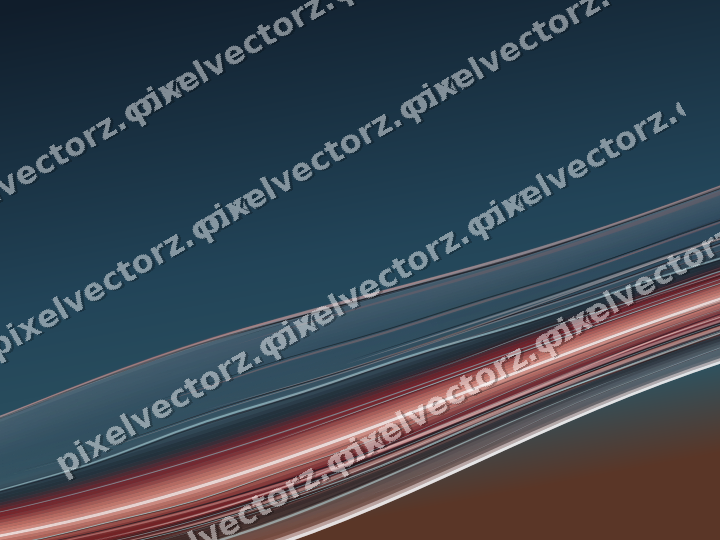 Abstract glass arc in yellow and red