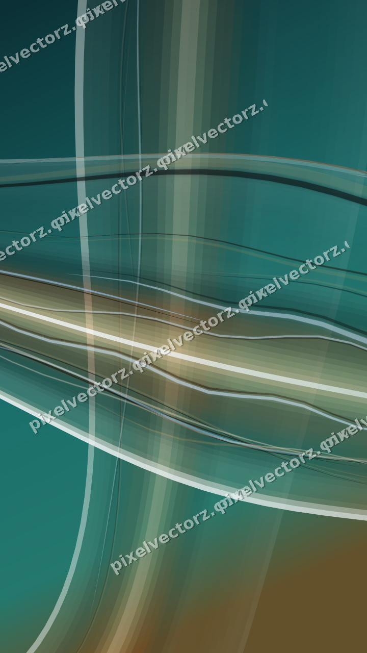 Abstract glass arc in dark teal and orange
