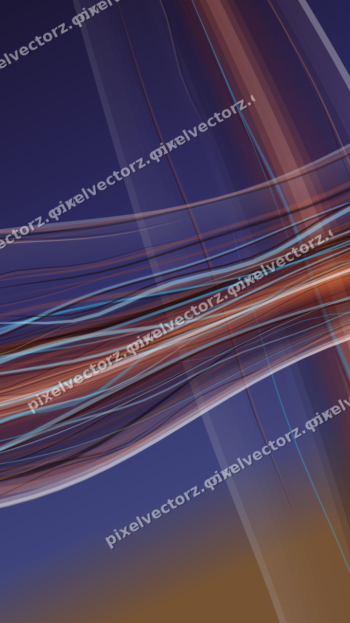 Abstract glass arc in orange and blue