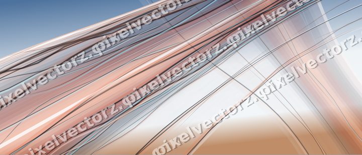 Abstract glass arc in red and orange