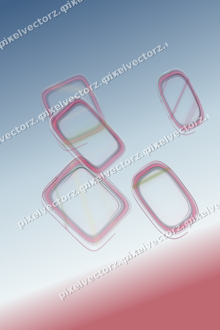 Abstract glass arc in dark lime and dark pink
