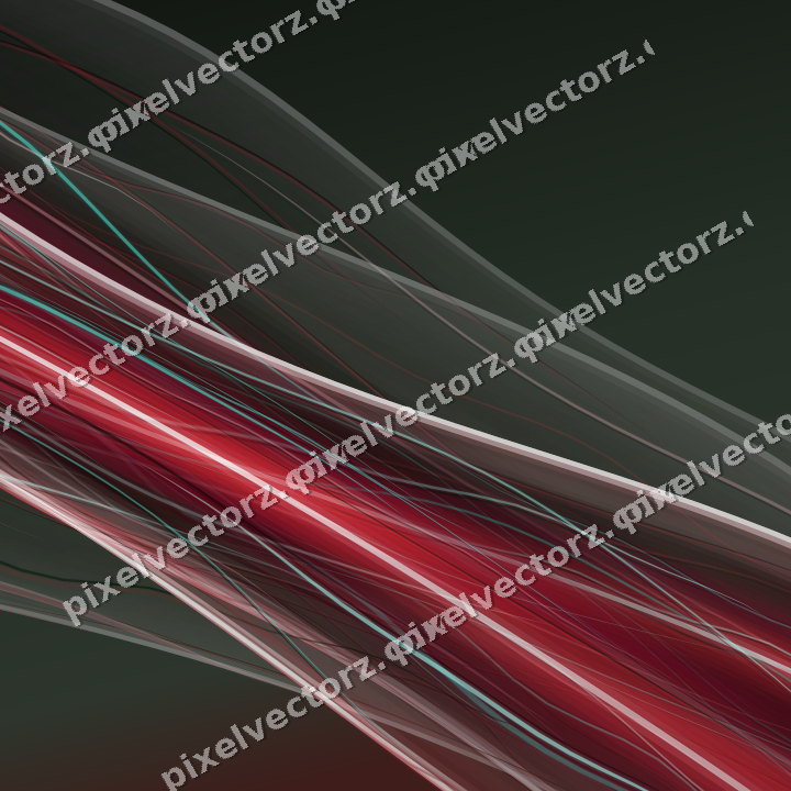 Abstract glass arc in red and pale lime