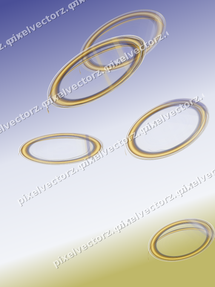 Abstract glass arc in dark blue and amber