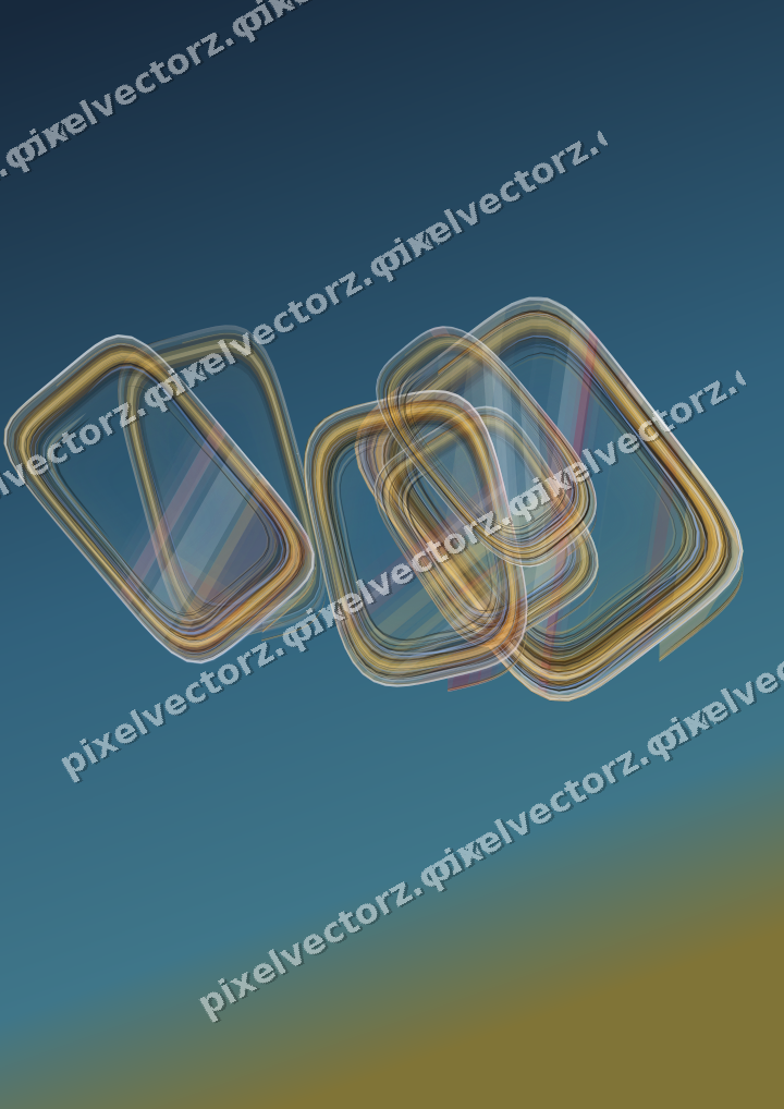 Abstract glass arc in dark pink and amber