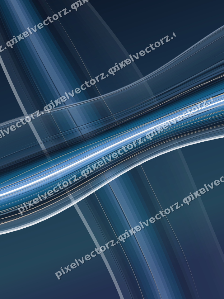 Abstract glass arc in dark blue and white