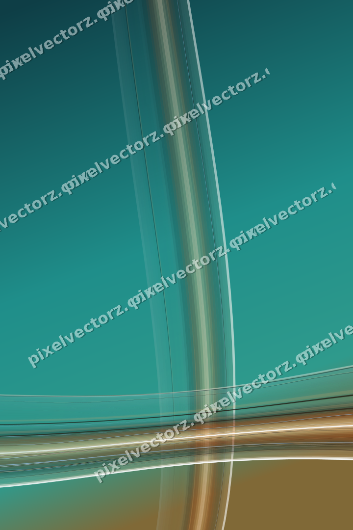 Abstract glass arc in dark teal and orange