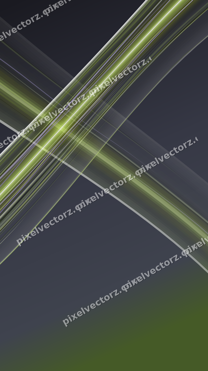 Abstract glass arc in purple and lime