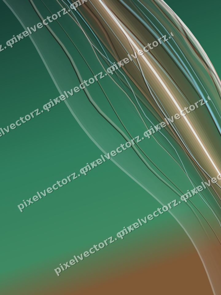 Abstract glass arc in dark green and orange