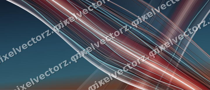 Abstract glass arc in yellow and red