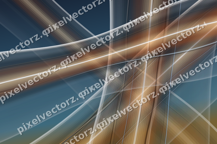 Abstract glass arc in dark blue and orange
