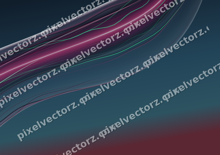 Abstract glass arc in lime and pink