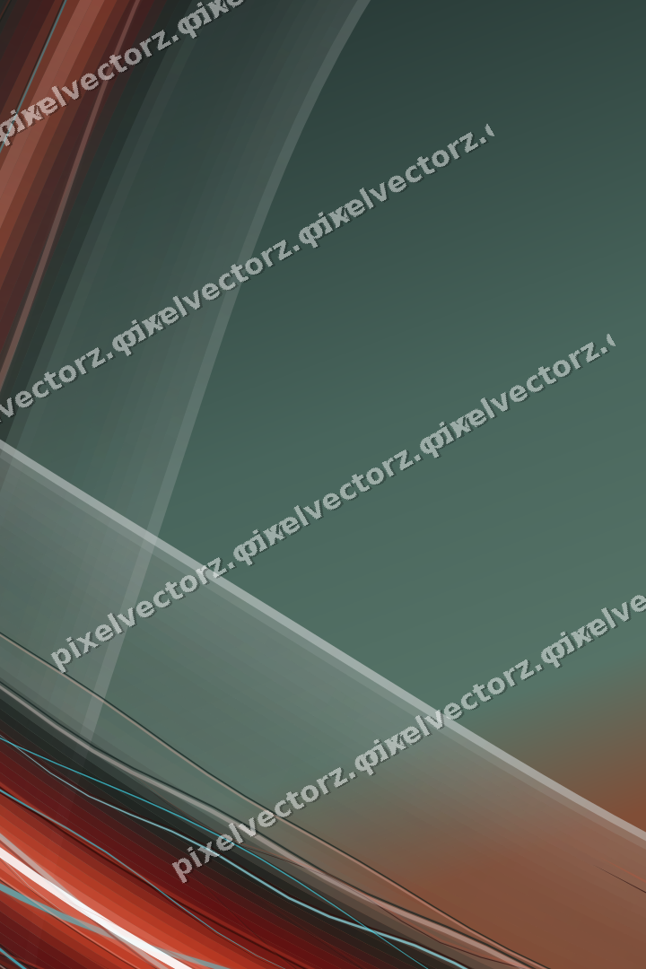 Abstract glass arc in red and orange