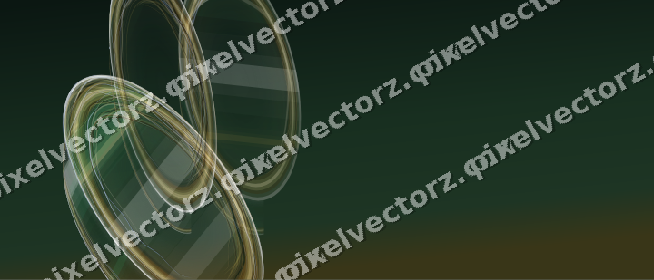 Abstract glass arc in amber and dark green