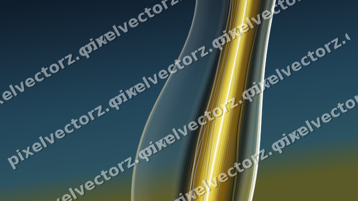 Abstract glass arc in lime and amber