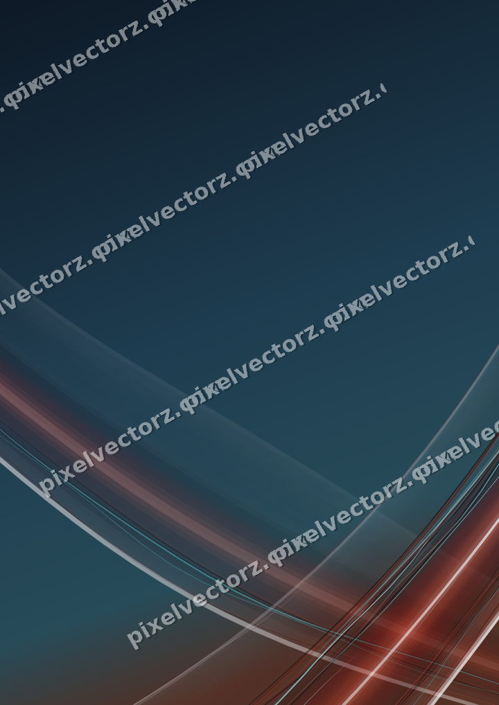 Abstract glass arc in red and pale amber