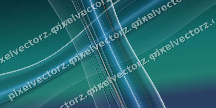 Abstract glass arc in teal and pale cyan