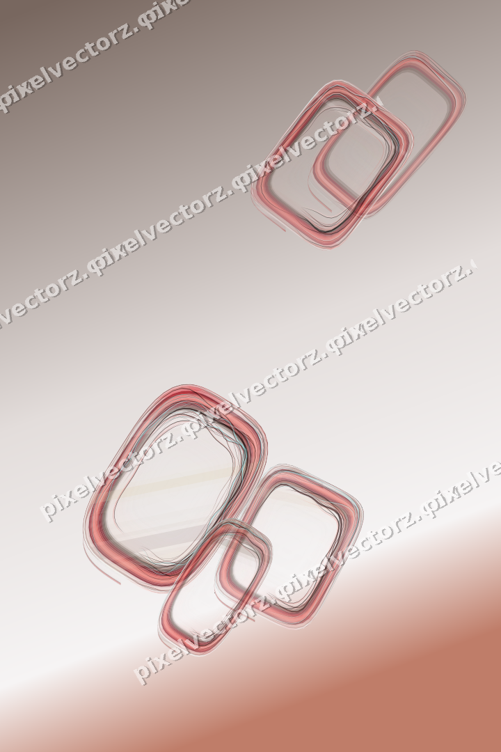 Abstract glass arc in red and pale amber