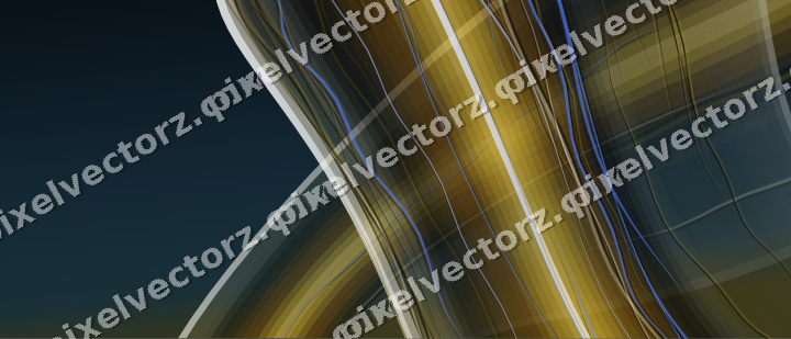 Abstract glass arc in dark green and amber