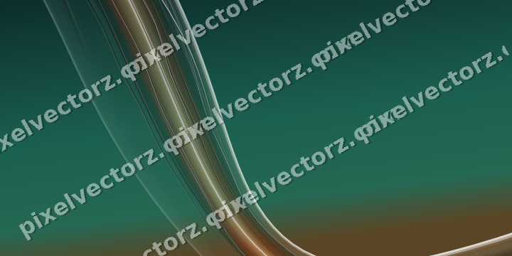Abstract glass arc in orange and teal
