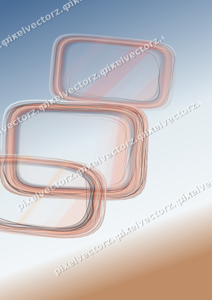 Abstract glass arc in red and orange