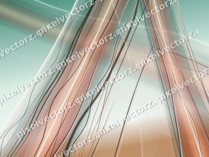 Abstract glass arc in dark green and orange