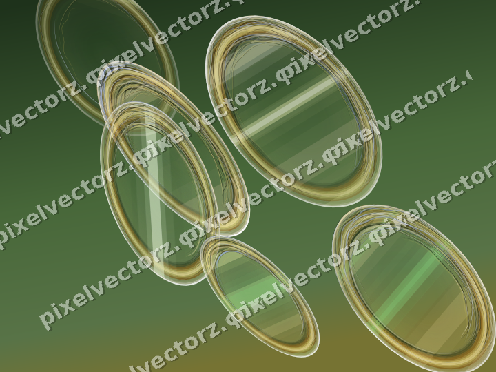Abstract glass arc in lime and yellow