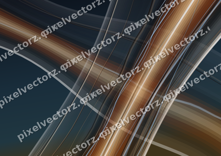 Abstract glass arc in dark blue and orange