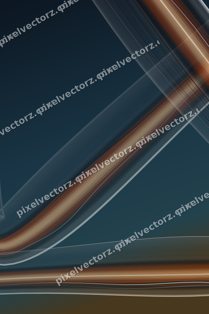 Abstract glass arc in blue and orange