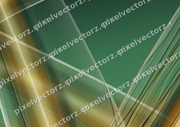 Abstract glass arc in amber and dark green