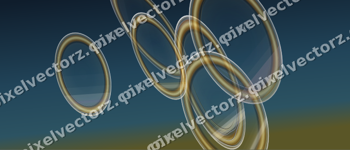 Abstract glass arc in amber and purple