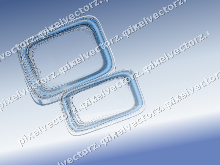 Abstract glass arc in dark blue and white