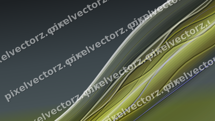 Abstract glass arc in yellow and grey