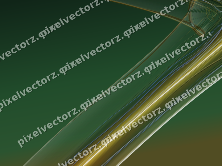 Abstract glass arc in dark green and amber