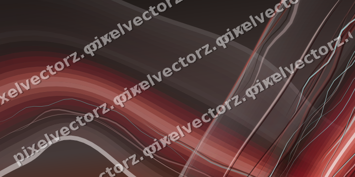 Abstract glass arc in red and pale amber
