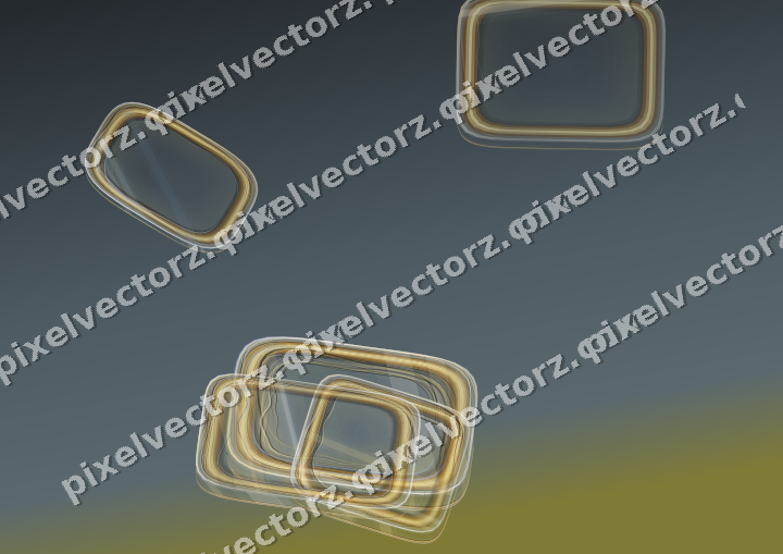 Abstract glass arc in amber and grey