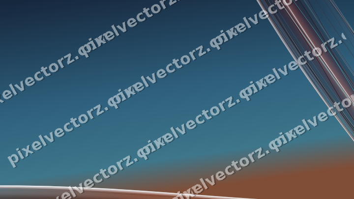 Abstract glass arc in red and orange