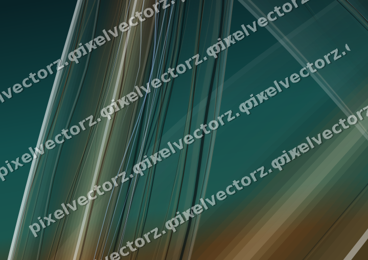 Abstract glass arc in dark teal and orange