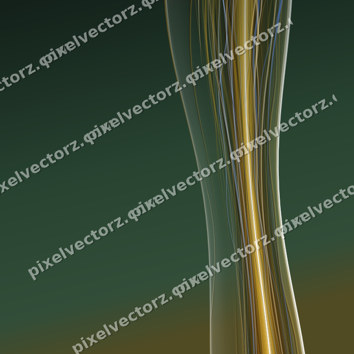 Abstract glass arc in dark green and amber