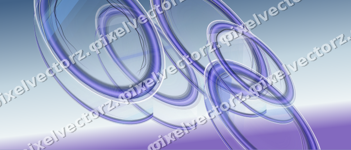 Abstract glass arc in blue and cyan