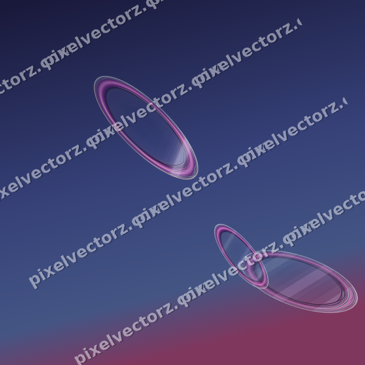 Abstract glass arc in purple and blue