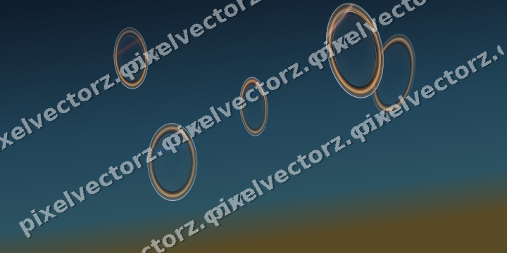 Abstract glass arc in dark blue and red