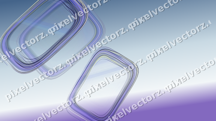 Abstract glass arc in blue and cyan