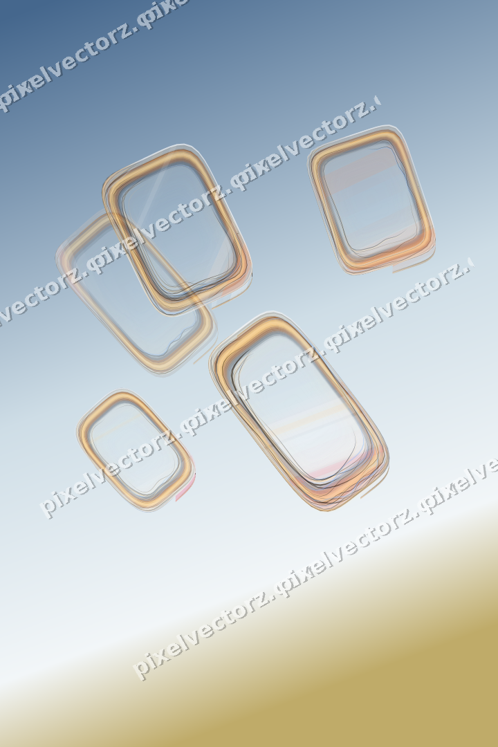 Abstract glass arc in red and orange